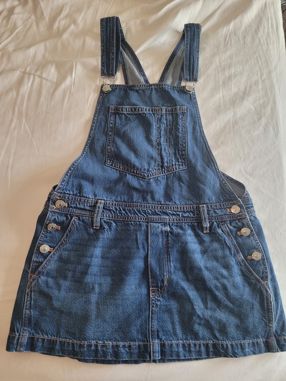 American Eagle Outfitters Blue Denim Skirt Overall